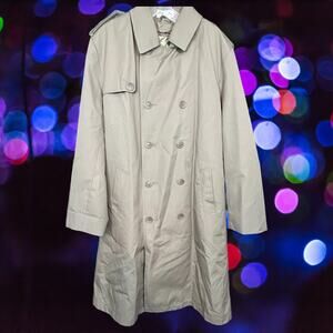 Amesbury Mens 40L Lined Overcoat Made in Korea Vintage Shell 55% Cotton 45% Poly